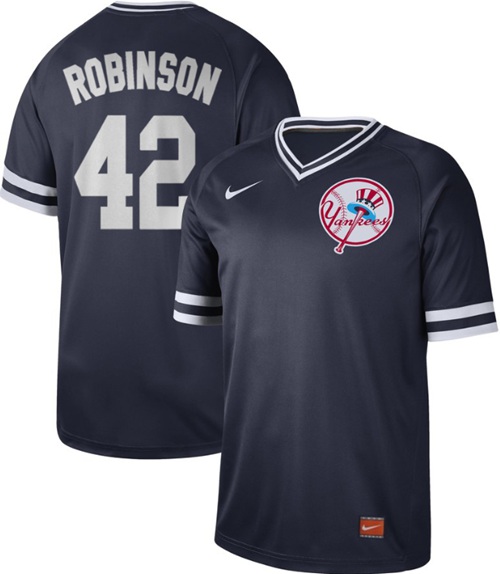Nike Yankees #42 Jackie Robinson Navy Authentic Cooperstown Collection Stitched Baseball Jersey