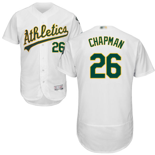 Athletics #26 Matt Chapman White Flexbase Authentic Collection Stitched Baseball Jersey