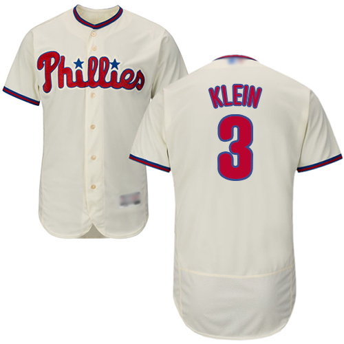Phillies #3 Chuck Klein Cream Flexbase Authentic Collection Stitched Baseball Jersey