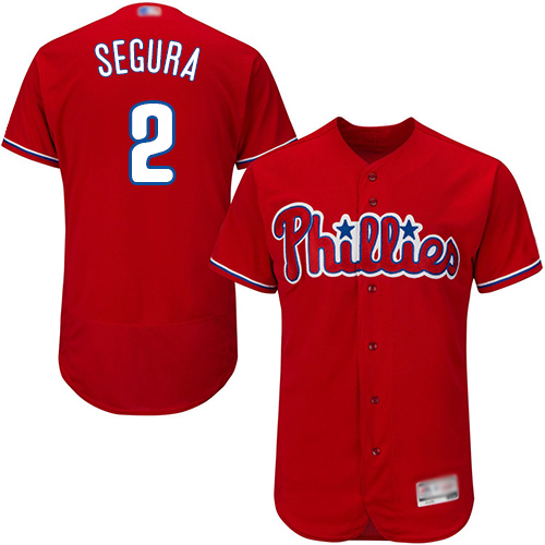 Phillies #2 Jean Segura Red Flexbase Authentic Collection Stitched Baseball Jersey