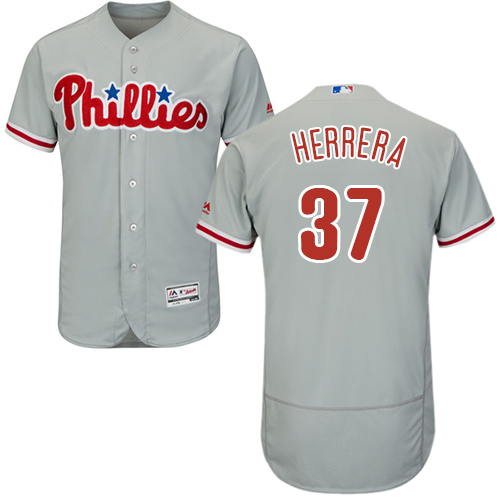 Phillies #37 Odubel Herrera Grey Flexbase Authentic Collection Stitched Baseball Jersey