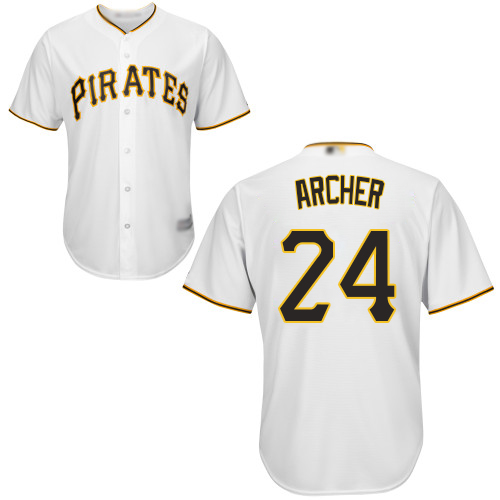 Pirates #24 Chris Archer White New Cool Base Stitched Baseball Jersey