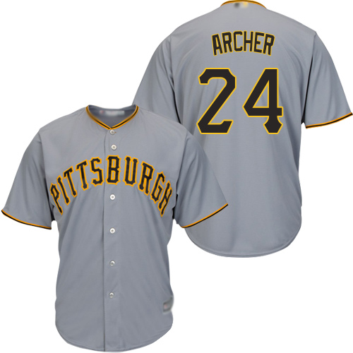 Pirates #24 Chris Archer Grey New Cool Base Stitched Baseball Jersey