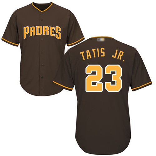 Padres #23 Fernando Tatis Jr. Brown New Cool Base Stitched Baseball Jersey