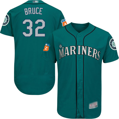 Mariners #32 Jay Bruce Green Flexbase Authentic Collection Stitched Baseball Jersey