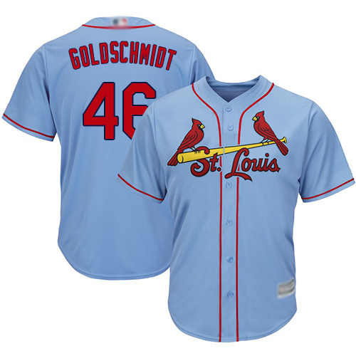 Cardinals #46 Paul Goldschmidt Light Blue New Cool Base Stitched Baseball Jersey