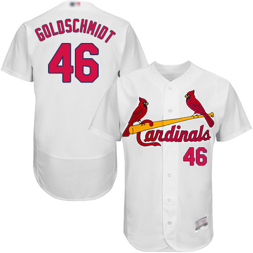 Cardinals #46 Paul Goldschmidt White Flexbase Authentic Collection Stitched Baseball Jersey