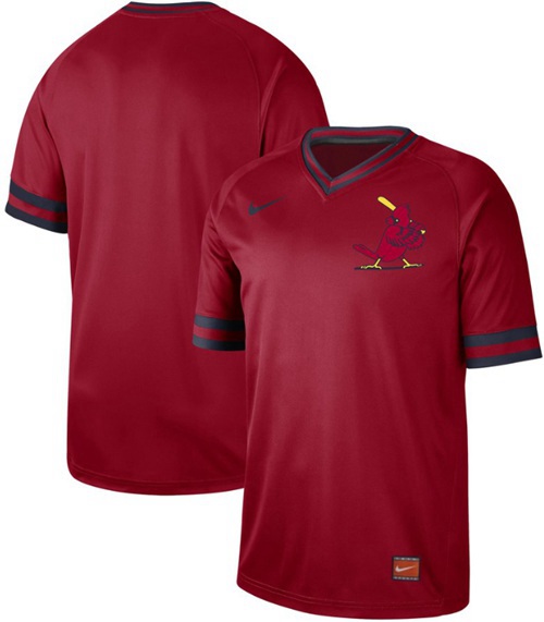 Nike Cardinals Blank Red Authentic Cooperstown Collection Stitched Baseball Jersey