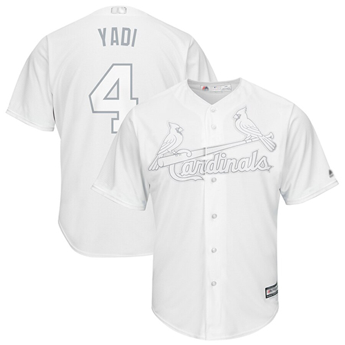 Cardinals #4 Yadier Molina White "Yadi" Players Weekend Cool Base Stitched Baseball Jersey