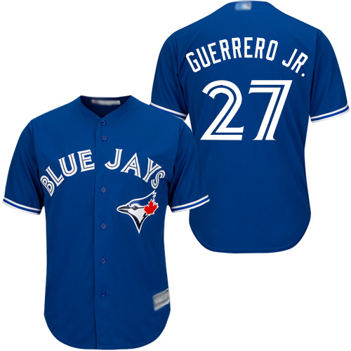 Blue Jays #27 Vladimir Guerrero Jr. Blue New Cool Base Stitched Baseball Jersey