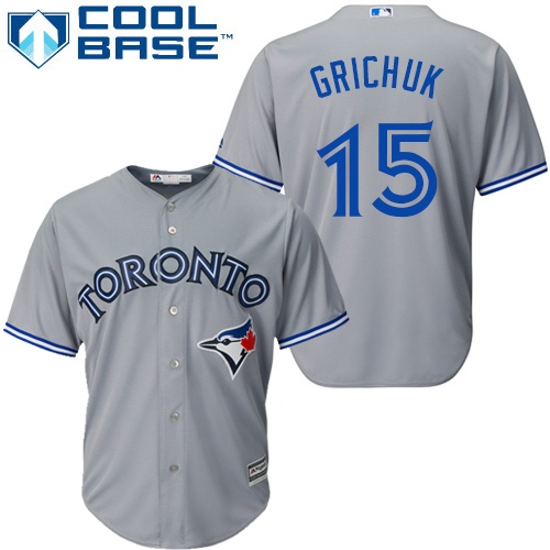 Blue Jays #15 Randal Grichuk Grey New Cool Base Stitched Baseball Jersey