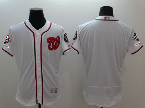 Nationals Blank White Flexbase Authentic Collection 2019 World Series Champions Stitched Baseball Jersey