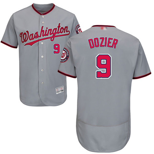 Nationals #9 Brian Dozier Grey Flexbase Authentic Collection Stitched Baseball Jersey