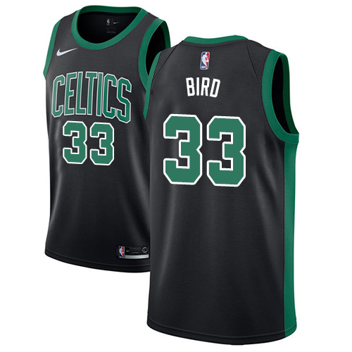 Nike Celtics #33 Larry Bird Black NBA Swingman Statement Edition Jersey