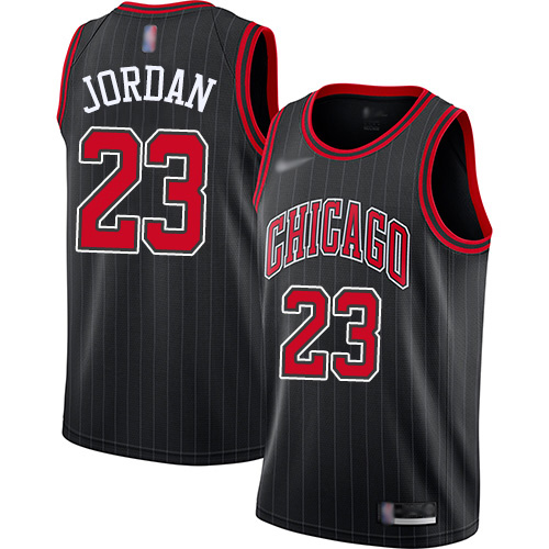 Bulls #23 Michael Jordan Black Basketball Swingman Statement Edition 2019/2020 Jersey