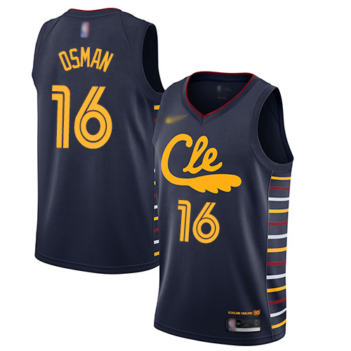 Cavaliers #16 Cedi Osman Navy Basketball Swingman City Edition 2019/20 Jersey