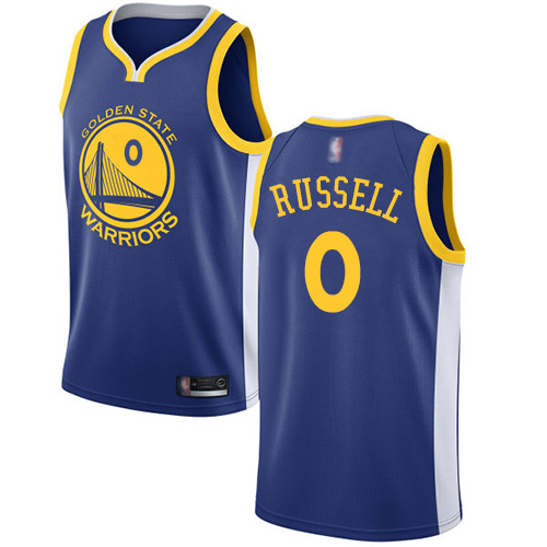 Warriors #0 D'Angelo Russell Blue Basketball Swingman Icon Edition Jersey