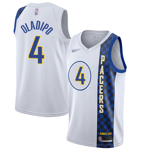 Pacers #4 Victor Oladipo White Basketball Swingman City Edition 2019/20 Jersey