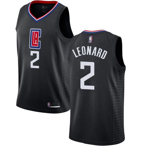 Clippers #2 Kawhi Leonard Black Basketball Swingman Statement Edition Jersey