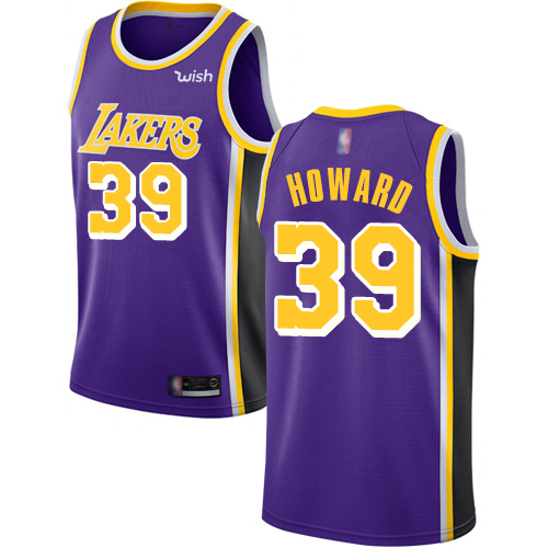 Lakers #39 Dwight Howard Purple Basketball Swingman Statement Edition Jersey