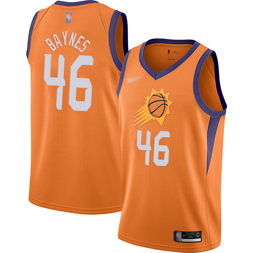 Suns #46 Aron Baynes Orange Basketball Swingman Statement Edition 2019/2020 Jersey