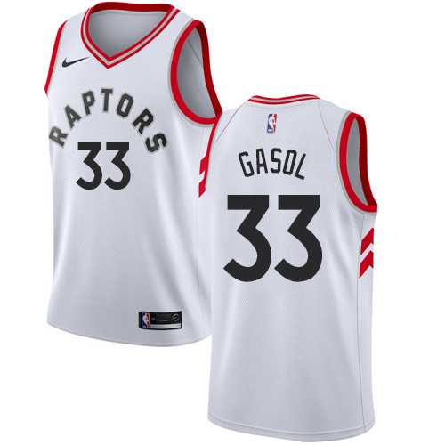 Nike Raptors #33 Marc Gasol White NBA Swingman Association Edition Jersey