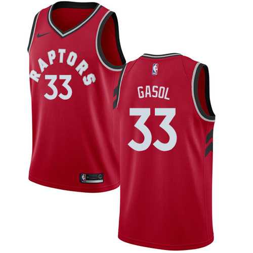 Nike Raptors #33 Marc Gasol Red NBA Swingman Icon Edition Jersey