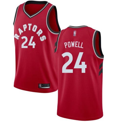 Raptors #24 Norman Powell Red Basketball Swingman Icon Edition Jersey