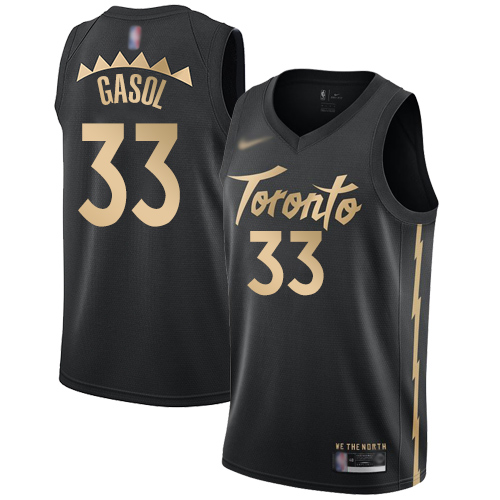 Raptors #33 Marc Gasol Black Basketball Swingman City Edition 2019/20 Jersey