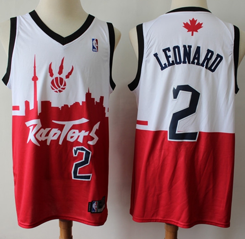 Raptors #2 Kawhi Leonard White/Red Basketball Swingman City Edition Jersey