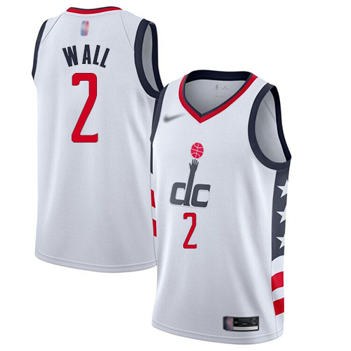 Wizards #2 John Wall White Basketball Swingman City Edition 2019/20 Jersey