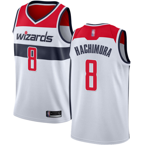 Wizards #8 Rui Hachimura White Basketball Swingman Association Edition Jersey