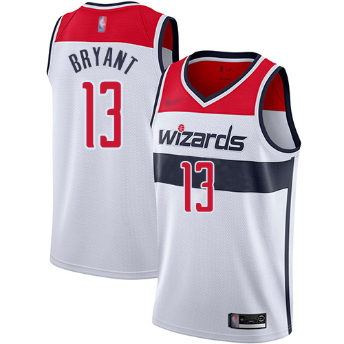 Wizards #13 Thomas Bryant White Basketball Swingman Association Edition Jersey