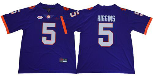 Tigers #5 Tee Higgins Purple Limited Stitched College Jersey