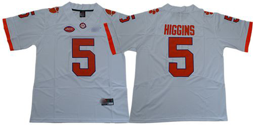 Tigers #5 Tee Higgins White Limited Stitched College Jersey