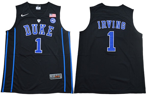 Blue Devils #1 Kyrie Irving Black Basketball V Neck Stitched NCAA Jersey