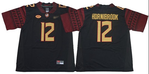 Seminoles #12 Alex Hornibrook Black Limited Stitched College Jersey