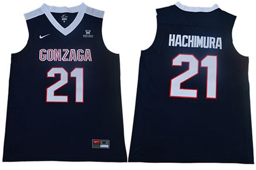 Bulldogs #21 Rui Hachimura Navy Blue Basketball Stitched NCAA Jersey