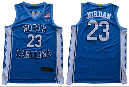 North Carolina #23 Michael Jordan Blue Stitched College Jersey
