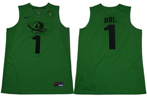 Ducks #1 Bol Bol Apple Green Limited Stitched NCAA Jersey
