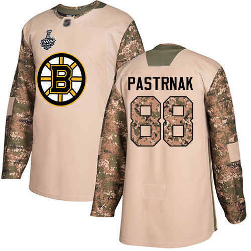 Bruins #88 David Pastrnak Camo Authentic 2017 Veterans Day Stanley Cup Final Bound Stitched Hockey Jersey