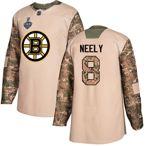 Bruins #8 Cam Neely Camo Authentic 2017 Veterans Day Stanley Cup Final Bound Stitched Hockey Jersey