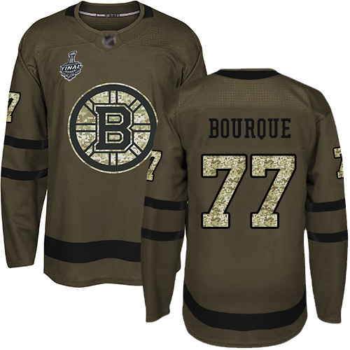 Bruins #77 Ray Bourque Green Salute to Service Stanley Cup Final Bound Stitched Hockey Jersey