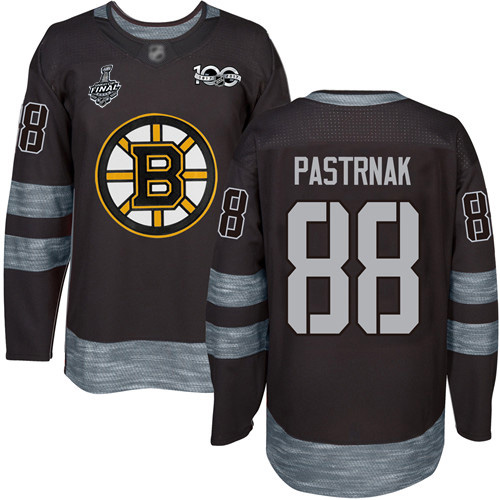 Bruins #88 David Pastrnak Black 1917-2017 100th Anniversary Stanley Cup Final Bound Stitched Hockey Jersey