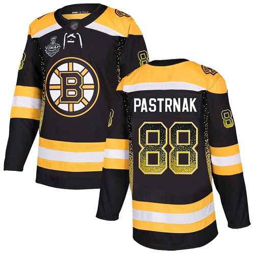 Bruins #88 David Pastrnak Black Home Authentic Drift Fashion Stanley Cup Final Bound Stitched Hockey Jersey