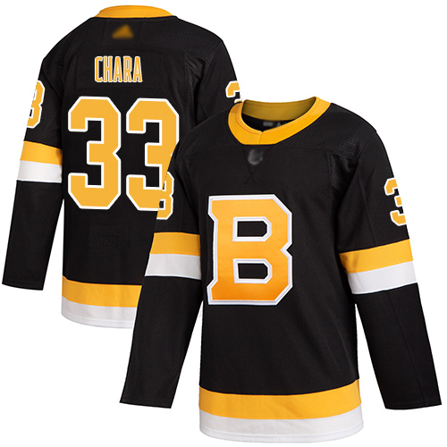 Bruins #33 Zdeno Chara Black Alternate Authentic Stitched Hockey Jersey