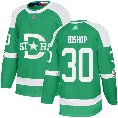 Stars #30 Ben Bishop Green Authentic 2020 Winter Classic Stitched Hockey Jersey
