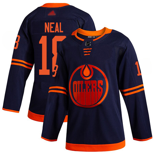 Oilers #18 James Neal Navy Alternate Authentic Stitched Hockey Jersey
