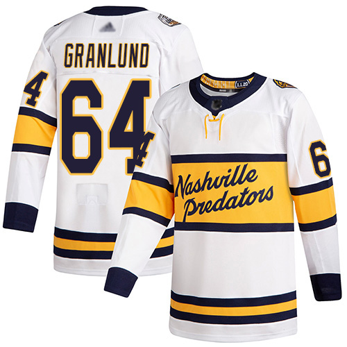 Predators #64 Mikael Granlund White Authentic 2020 Winter Classic Stitched Hockey Jersey