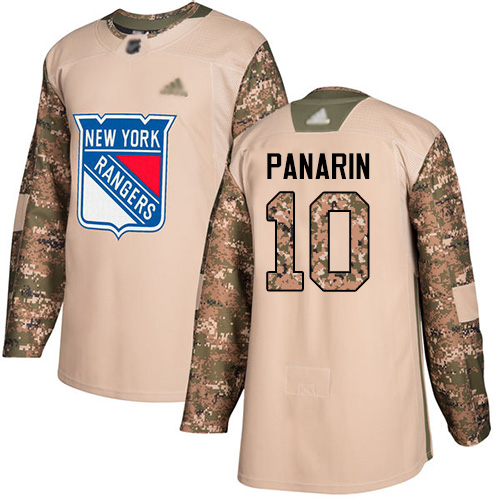 Rangers #10 Artemi Panarin Camo Authentic 2017 Veterans Day Stitched Hockey Jersey